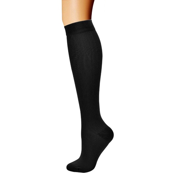 ✨4 for $15✨ Black Compression Socks for Women & Men Circulation 15-20 mmHg S/M - Picture 1 of 7